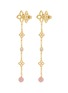 Detail View - Click To Enlarge - ROBERTO COIN - Princess Flower 18K Gold Diamond Opal Ruby Earrings