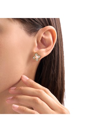 Detail View - Click To Enlarge - ROBERTO COIN - Venetian Princess 18K Gold Diamond Opal Ruby Earrings