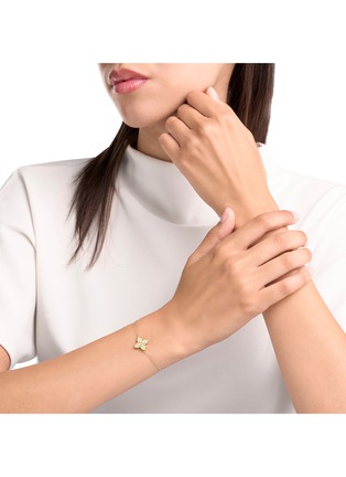  - ROBERTO COIN - Princess Flower 18K Gold Diamond Mother Of Pearl Ruby Bracelet