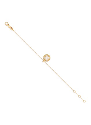 Detail View - Click To Enlarge - ROBERTO COIN - Venetian Medallions 18K Gold Diamond Opal Mother Of Pearl Ruby Bracelet