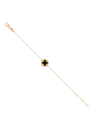 Detail View - Click To Enlarge - ROBERTO COIN - Venetian Medallions 18K Gold Diamond Mother Of Pearl Black Jade Ruby Bracelet