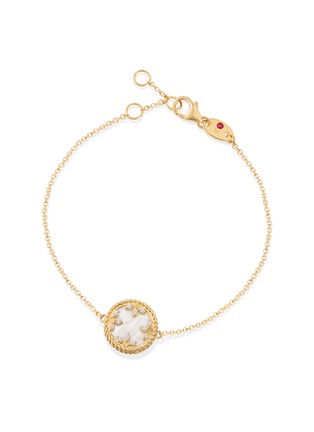 Main View - Click To Enlarge - ROBERTO COIN - Venetian Medallions 18K Gold Diamond Mother Of Pearl Black Jade Ruby Bracelet