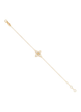 Detail View - Click To Enlarge - ROBERTO COIN - Princess Flower 18K Gold Diamond Mother Of Pearl Ruby Bracelet