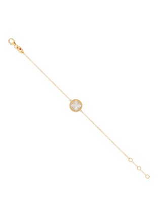 Detail View - Click To Enlarge - ROBERTO COIN - Venetian Medallions 18K Gold Diamond Mother Of Pearl Black Jade Ruby Bracelet