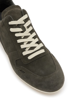 Detail View - Click To Enlarge - RICK OWENS  - Minimal Suede Sneakers