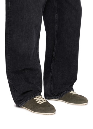 Figure View - Click To Enlarge - RICK OWENS  - Minimal Suede Sneakers