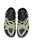 Detail View - Click To Enlarge - RICK OWENS  - Cross Strap Leather Mule Sandals