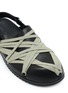 Detail View - Click To Enlarge - RICK OWENS  - Cross Strap Leather Mule Sandals