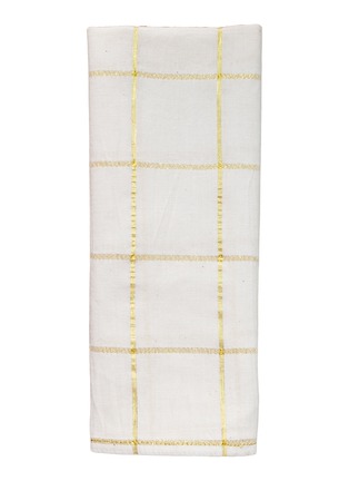 Main View - Click To Enlarge - BONCŒURS - Napkin — Lurex Checks Hostie