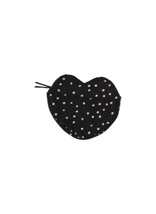 Main View - Click To Enlarge - BONCŒURS - Heart Zippered Pouch — Heart Dots Carbone