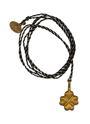 Detail View - Click To Enlarge - BONCŒURS - Clover Grigri Necklace