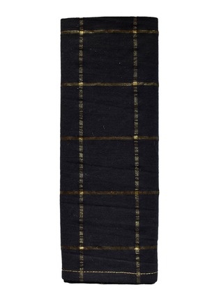 Main View - Click To Enlarge - BONCŒURS - Napkin — Lurex Checks Carbone