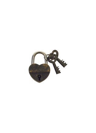 Main View - Click To Enlarge - BONCŒURS - Small Heart Padlock — Carbone