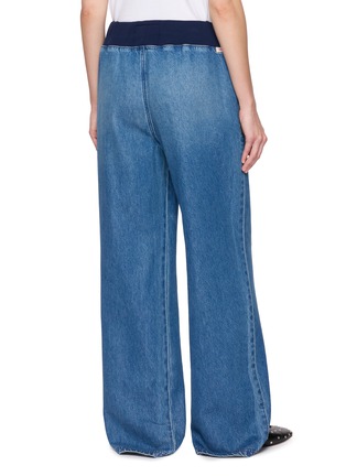 Back View - Click To Enlarge - MOTHER - The Smoothie Sweatpant Sneak Jeans