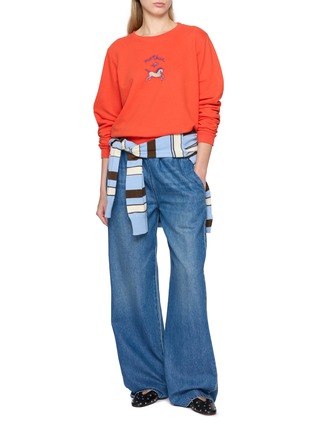 Figure View - Click To Enlarge - MOTHER - The Smoothie Sweatpant Sneak Jeans