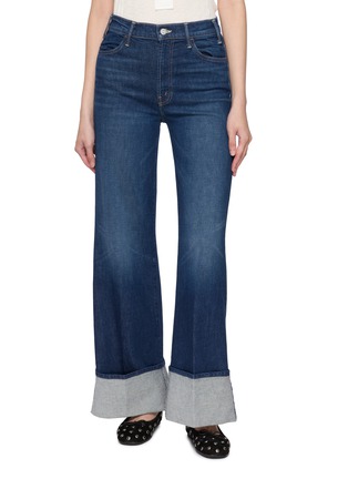 Main View - Click To Enlarge - MOTHER - The Lil Hustler Roller Sneak Cuff Denim Jeans