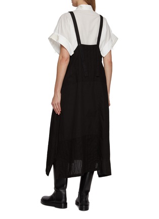 Back View - Click To Enlarge - Y'S - Tuck Shoulder Strap Cotton Dress