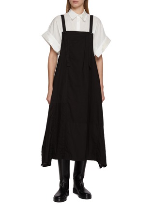 Main View - Click To Enlarge - Y'S - Tuck Shoulder Strap Cotton Dress