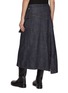 Back View - Click To Enlarge - Y'S - Flap Cotton Denim Skirt