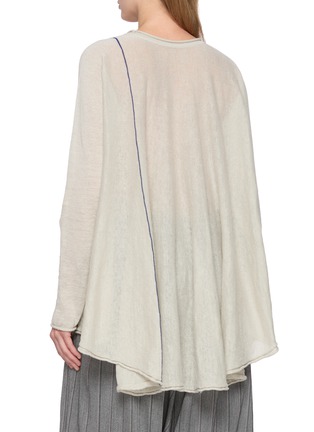 Back View - Click To Enlarge - Y'S - Long Sleeve A-Line Top