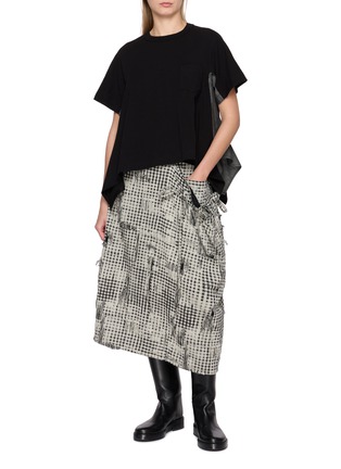 Figure View - Click To Enlarge - Y'S - S-Gathered Tweed Skirt