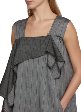  - Y'S - Sleeveless Pinstriped Dress