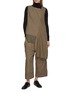 Figure View - Click To Enlarge - Y'S - Big Front Pocket Patchwork Cotton Pants