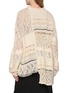 Back View - Click To Enlarge - Y'S - Asymmetric Patchwork Open Knit Top