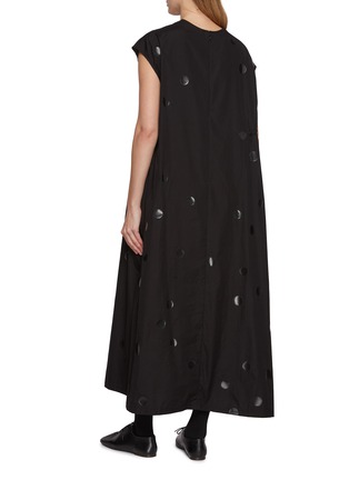 Back View - Click To Enlarge - Y'S - Right Side Gathered Polka Dot Cotton Dress