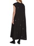 Back View - Click To Enlarge - Y'S - Right Side Gathered Polka Dot Cotton Dress
