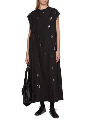 Figure View - Click To Enlarge - Y'S - Right Side Gathered Polka Dot Cotton Dress