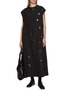 Figure View - Click To Enlarge - Y'S - Right Side Gathered Polka Dot Cotton Dress
