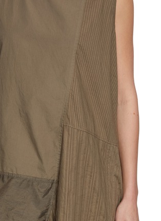  - Y'S - Sleeveless Asymmetrical Patchwork Cotton Top