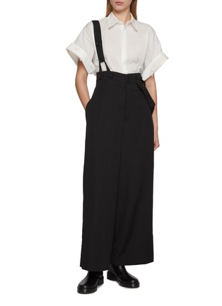 Figure View - Click To Enlarge - Y'S - Suspender Wool Pants