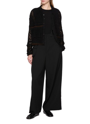 Figure View - Click To Enlarge - Y'S - Cropped Crochet Cardigan