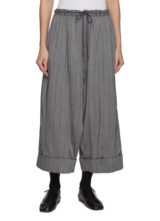 Main View - Click To Enlarge - Y'S - Mackin Pinstriped Sarouel Cropped Pants