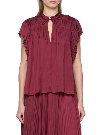 Main View - Click To Enlarge - ULLA JOHNSON - Agosta Flutter Sleeve Top