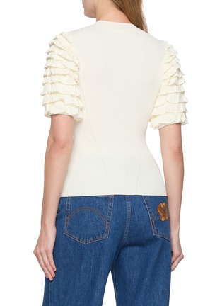 Back View - Click To Enlarge - ULLA JOHNSON - Kassia Puff Sleeve Top