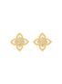 Detail View - Click To Enlarge - ROBERTO COIN - Princess Flower 18K Gold Diamond Ruby Stud Earrings