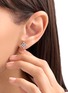 Detail View - Click To Enlarge - ROBERTO COIN - Diamond Princess 18K White Gold Diamond Ruby Stud Earrings