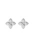 ROBERTO COIN Love By The Yard 18K White Gold Diamond Ruby Earrings