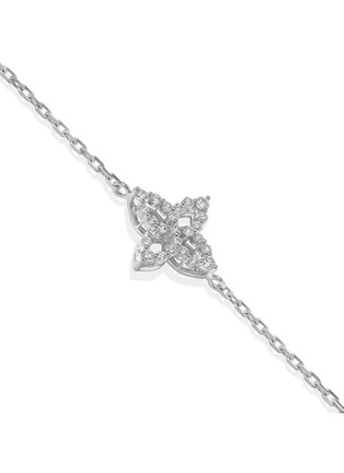 Detail View - Click To Enlarge - ROBERTO COIN - Diamond Princess 18K White Gold Diamond Ruby Bracelet