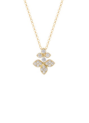 Detail View - Click To Enlarge - ROBERTO COIN - Princess Flower 18K Gold Diamond Ruby Necklace