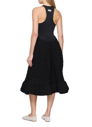 Back View - Click To Enlarge - ATELIER EDITION - Sleeveless Wrinkle Volume Textured Dress