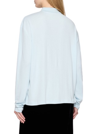 Back View - Click To Enlarge - ATELIER EDITION - Long Sleeve Cotton Collar Top
