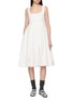Main View - Click To Enlarge - ATELIER EDITION - Sleeveless Square Neck Open Back Cotton Dress