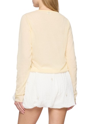 Back View - Click To Enlarge - ATELIER EDITION - Layered Cotton Blend Knit Cardigan