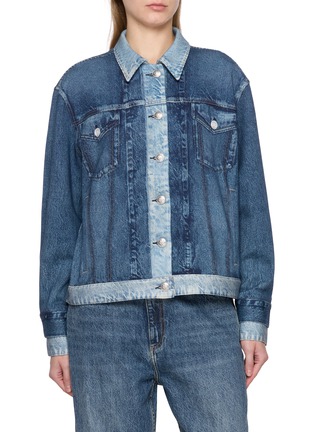 Main View - Click To Enlarge - RAG & BONE - Miramar Two Tone Medium Wash Denim Jacket