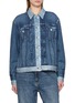 RAG & BONE Miramar Two Tone Medium Wash Denim Jacket