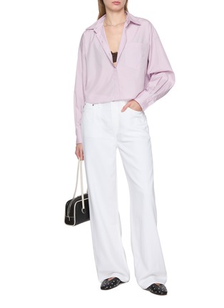 Figure View - Click To Enlarge - RAG & BONE - Marin Cropped Cotton Shirt